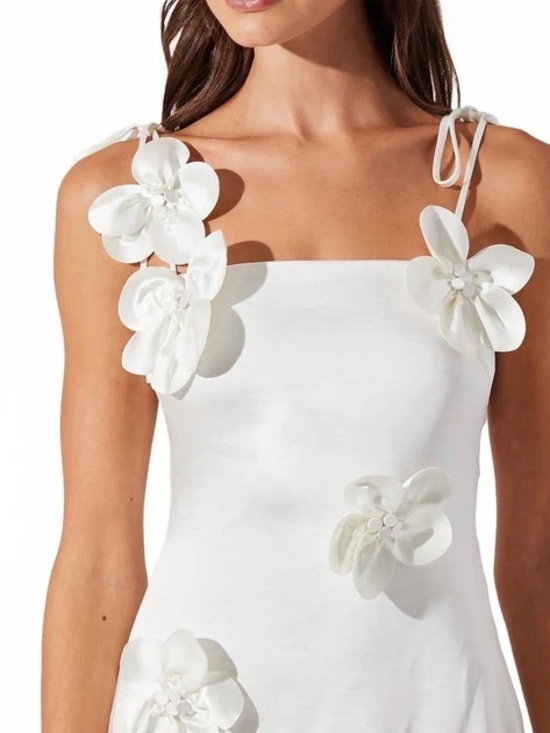 Astr Dresses & Skirts - Astr White Floral Appliqué Mini Dress